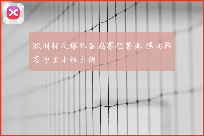 欧洲杯足球队备战赛程紧凑 强化阵容冲击小组出线